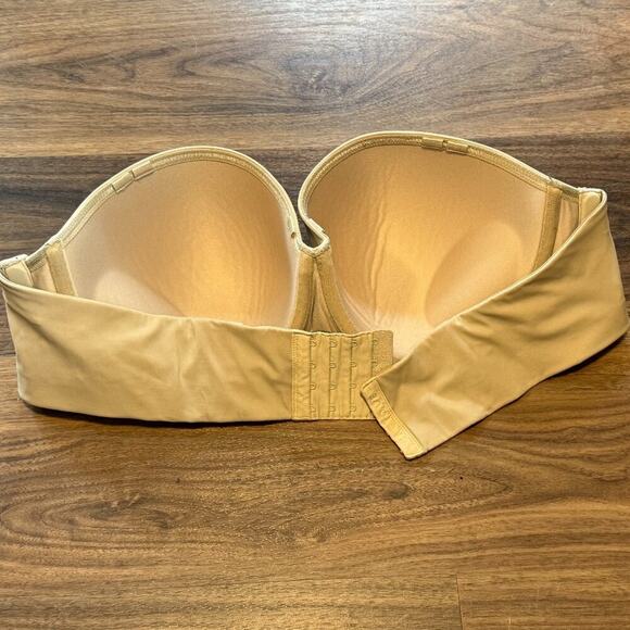 Cacique Tan Bra Womens Size 44C Smooth Boost Strapless Multi-Way Excellent Condi - Picture 4 of 5